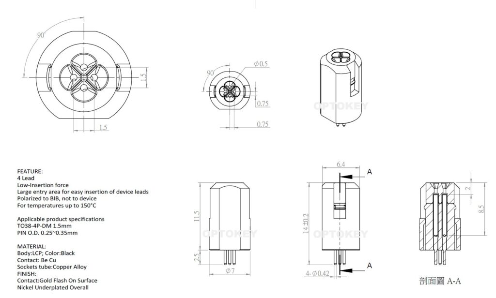 51-BIS-0019 TO38 Socket